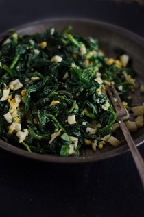 Buttered spinach
