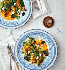 Buttered squash salad with sage and goats' cheese [Danny Parker, Jesmond Dene House]