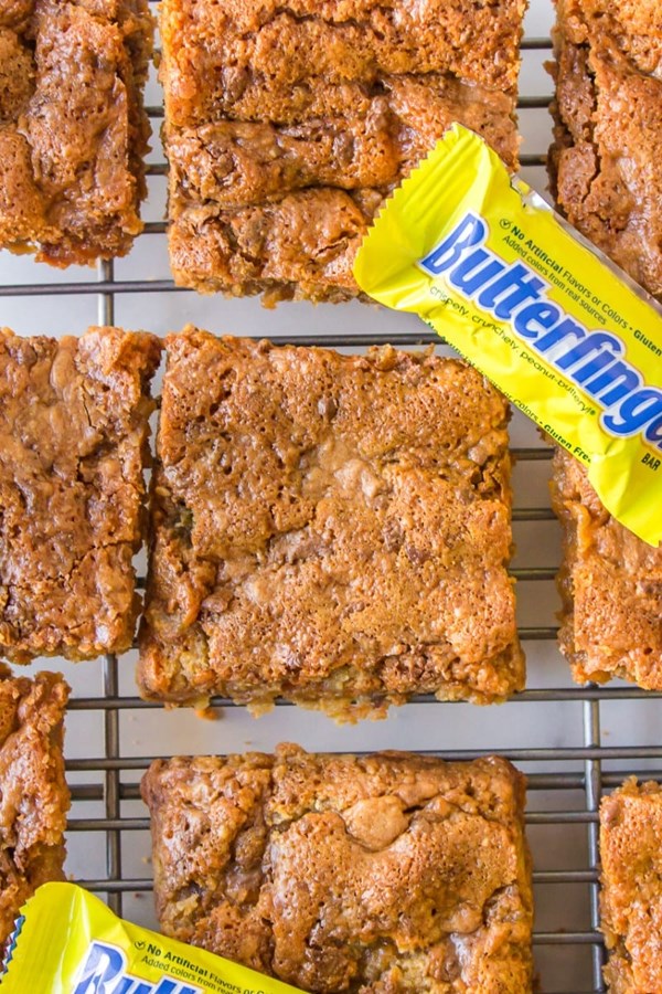 Butterfinger blondies