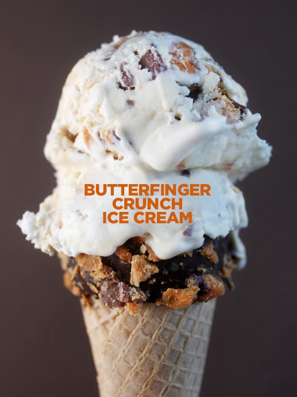 Butterfinger crunch ice cream