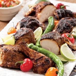 Butterflied grilled chicken with a chile-lime rub