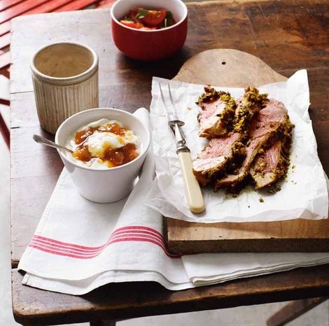 Butterflied lamb Marsala