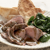 Butterflied leg of lamb with spiced Indian butter 