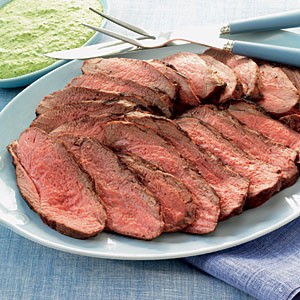 Butterflied leg of lamb with pesto aioli
