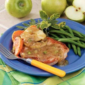 Butterflied pork chop dinner