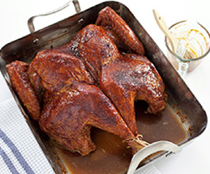 Butterflied turkey with apple-maple glaze