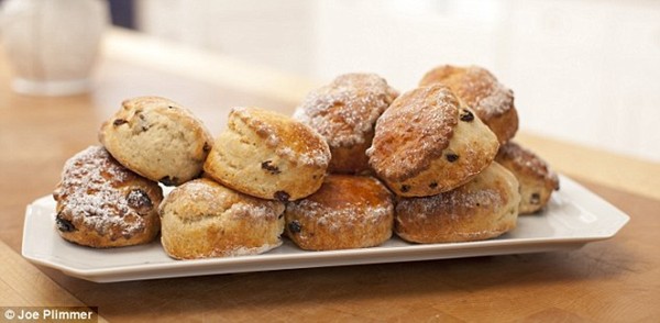 Buttermilk and sultana scones
