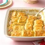 Buttermilk biscuit ham potpie