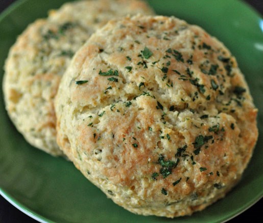 Buttermilk biscuits with parsley and sage