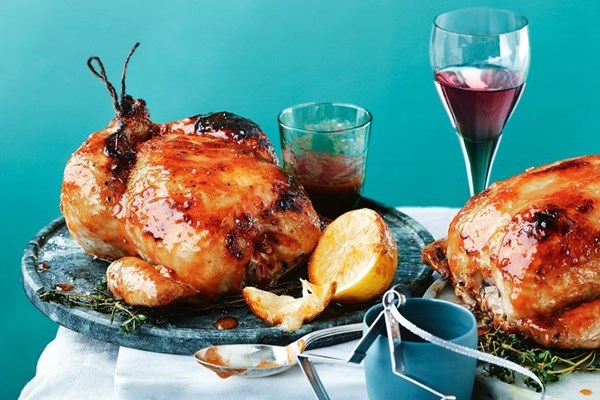 Buttermilk-brined chicken with chutney glaze
