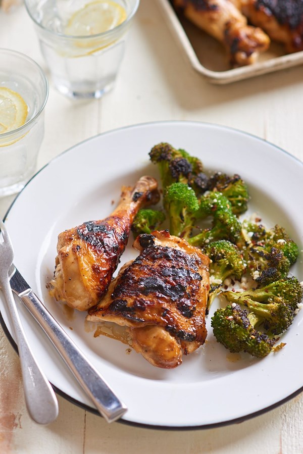 Buttermilk-brined grilled chicken