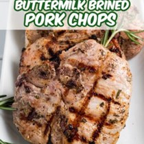 Buttermilk-brined pork chops