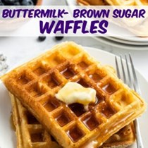 Buttermilk-brown sugar waffles