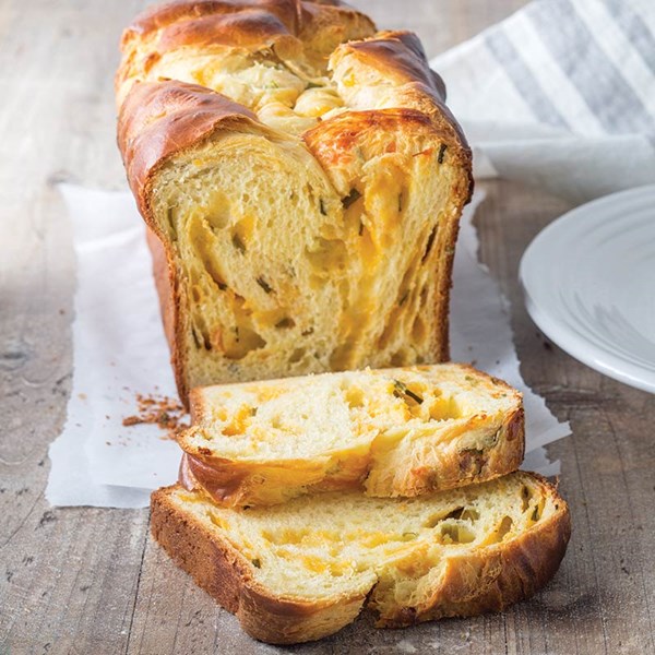Buttermilk cheddar and chive bread