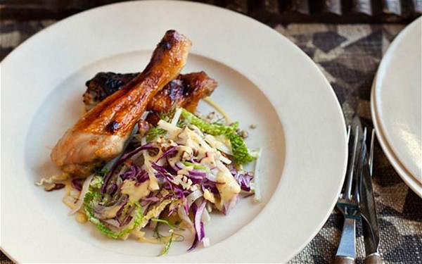 Buttermilk chicken with winter slaw