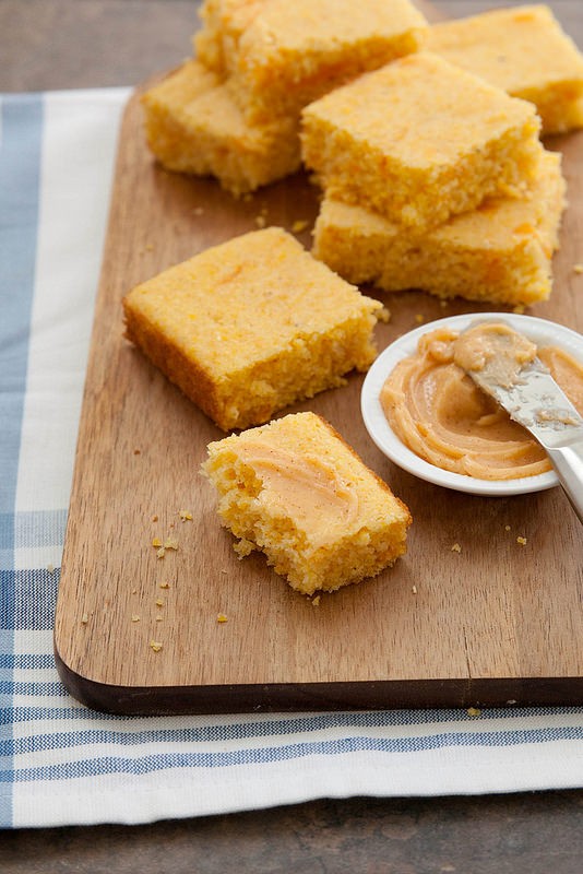 Buttermilk cornbread with chipotle honey butter