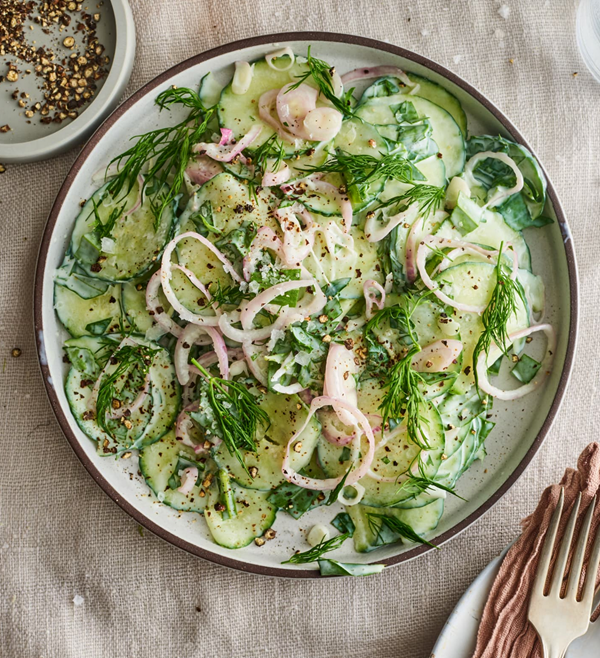 Buttermilk cucumber salad