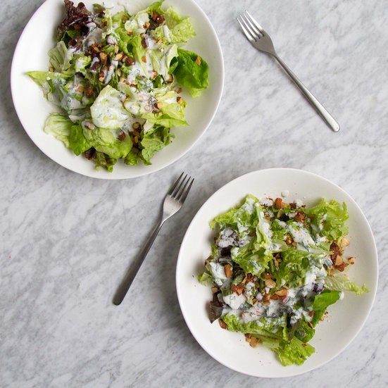 Buttermilk-dressed spring greens