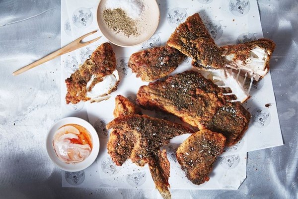 Buttermilk fried blue-eye trevalla
