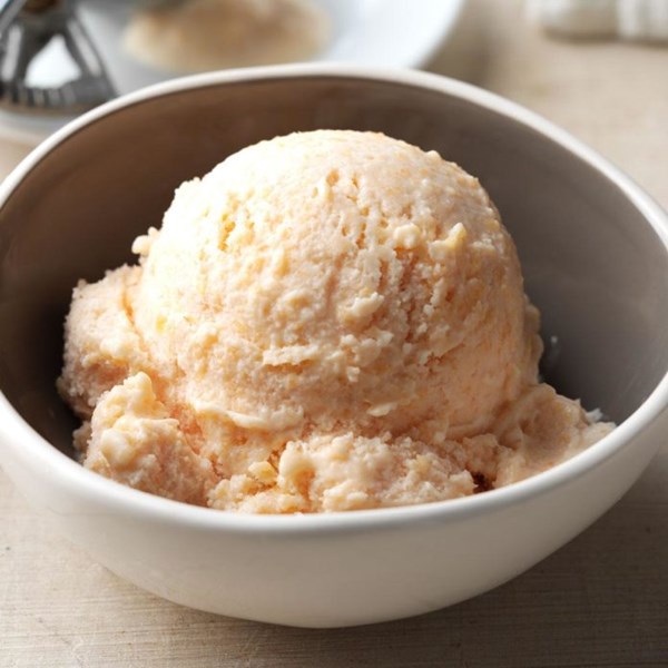 Buttermilk peach ice cream