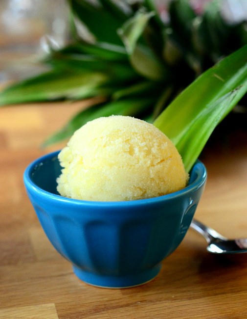 Buttermilk pineapple sorbet
