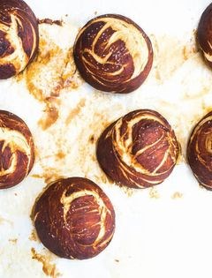 Buttermilk pretzel rolls