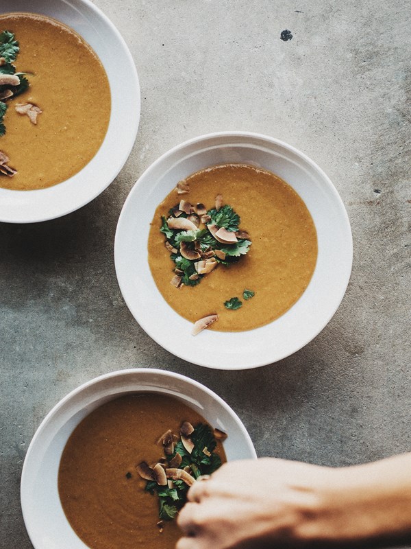 Butternut + red lentil soup