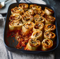 Butternut and chicory rotolo (pasta rolls)