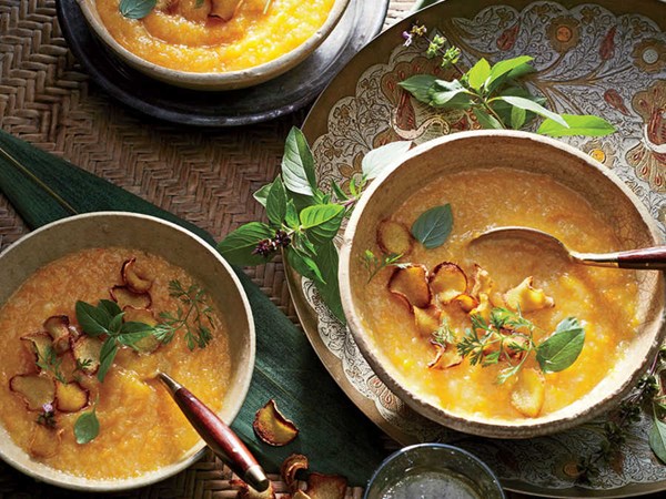 Butternut and ginger congee