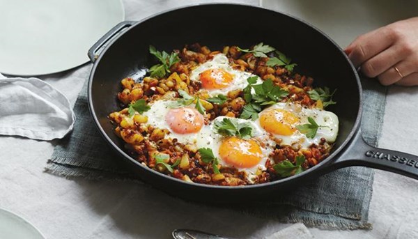 Butternut and sweet leek hash