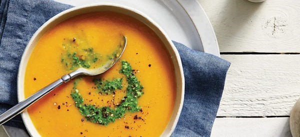 Butternut bisque with pistou 
