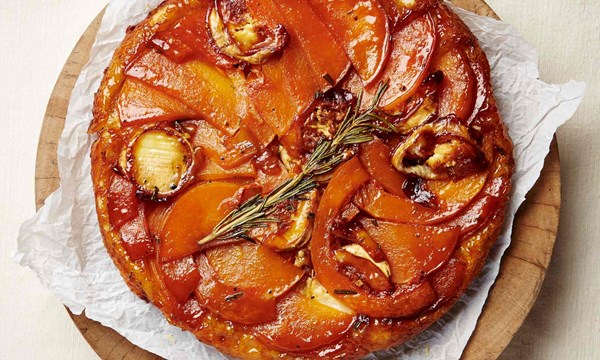 Butternut, goat’s cheese and rosemary Tatin