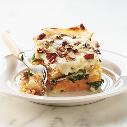Butternut-kale lasagna