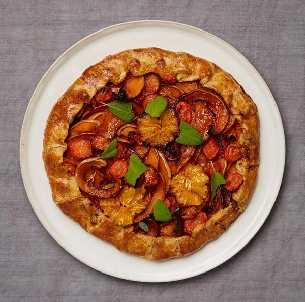 Butternut, orange and sage galette
