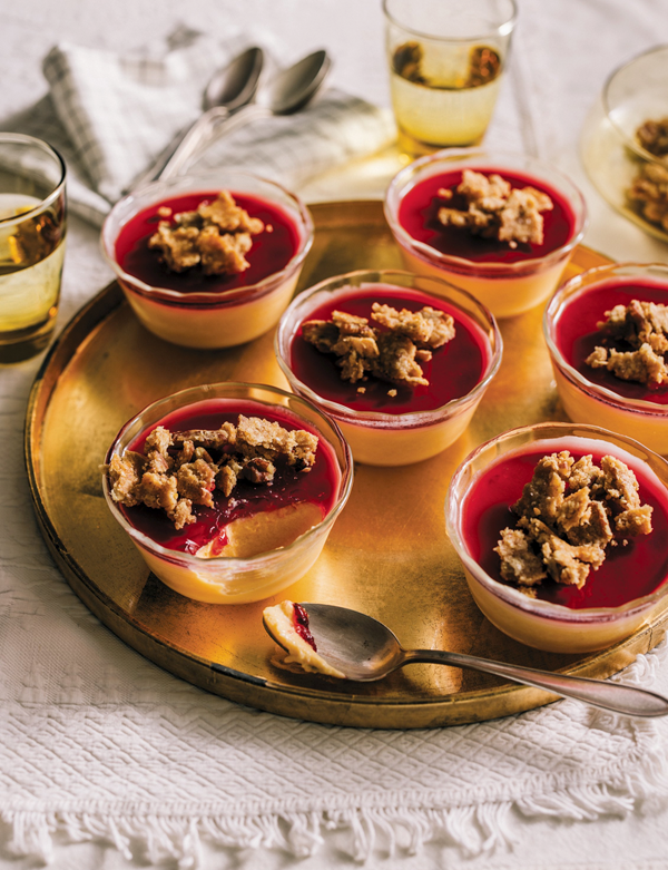 Butternut panna cotta, cranberry gel, miso streusel [Gavin Lambert]