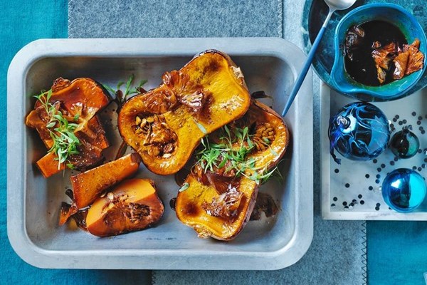 Butternut, pickled pineapple & sweet 'n' sour sauce