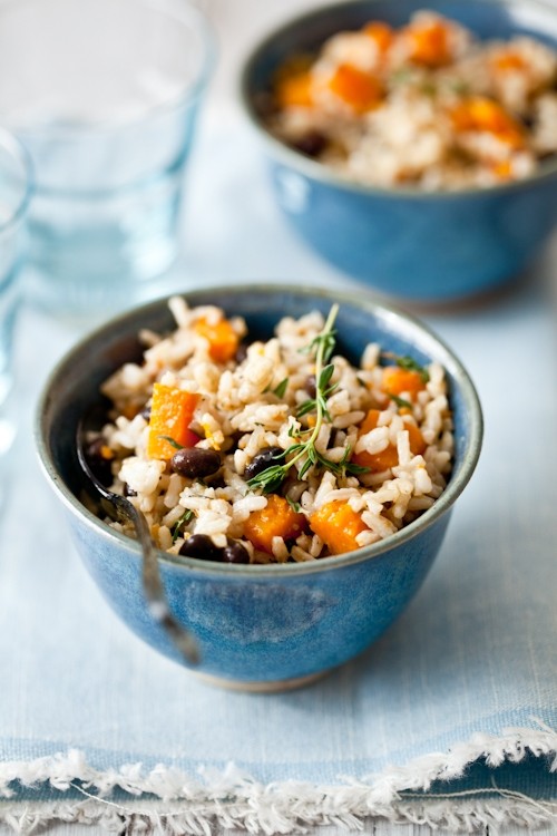 Butternut squash & coconut milk rice