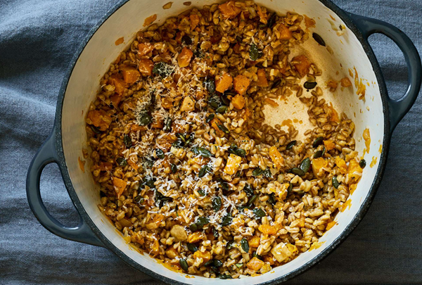 Butternut squash & spelt 'risotto'