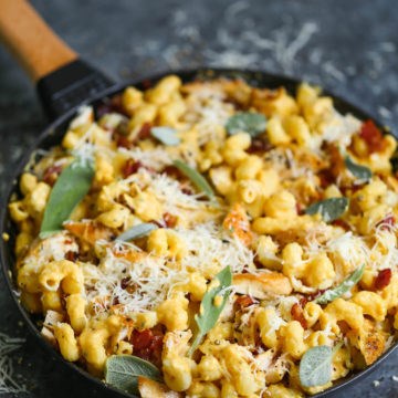 Butternut squash Alfredo pasta