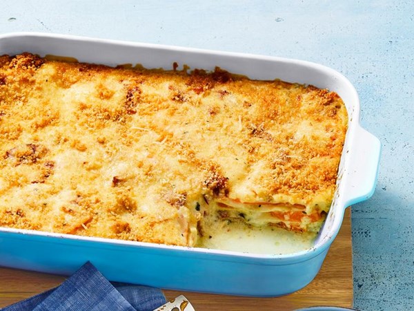 Butternut squash and bacon lasagna