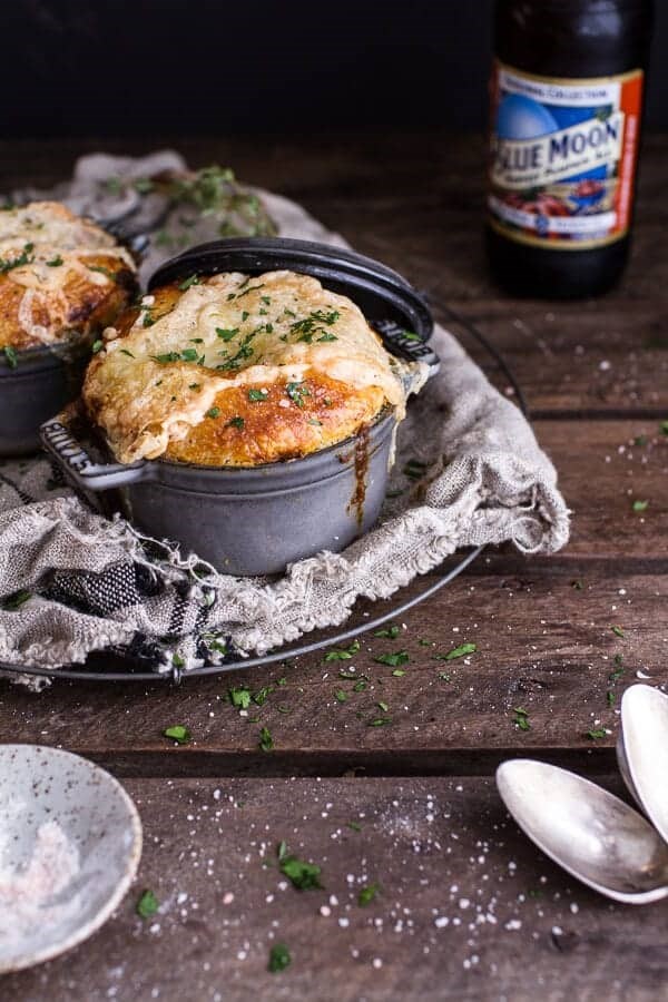 Butternut squash and beefy mushroom pot pies w/flakey Taleggio crust