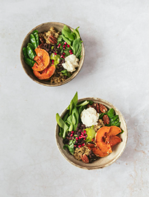 Butternut squash and bok choy bowl