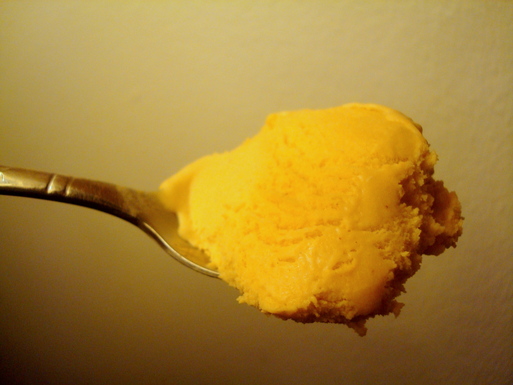 Butternut squash and bourbon ice cream