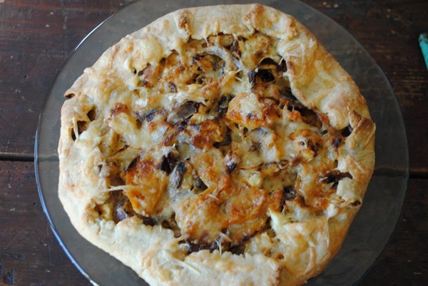 Butternut squash and cabbage galette