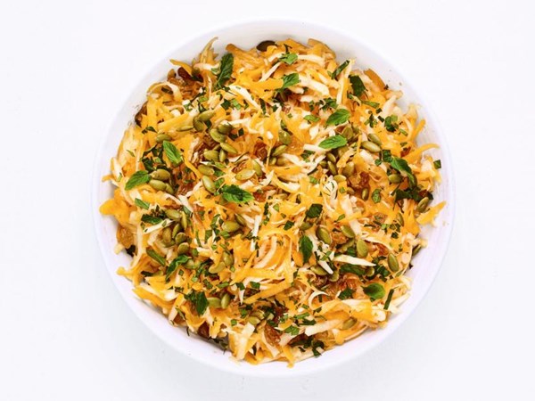 Butternut squash and celery root slaw 