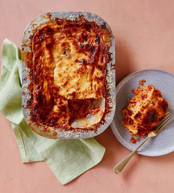 Butternut squash and feta lasagne