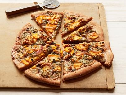 Butternut squash and Gorgonzola pizza