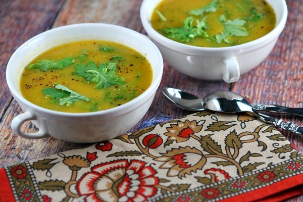 Butternut squash and kale soup