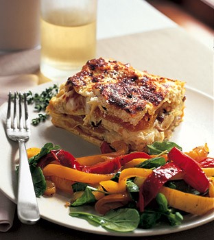 Butternut squash and mushroom lasagna