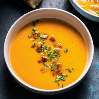 Butternut squash and red pepper soup